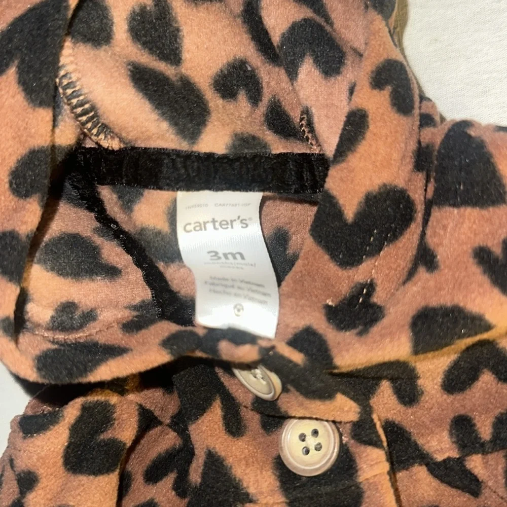 Kids Size 3M Carter's Brown and Black Fleece Vest.